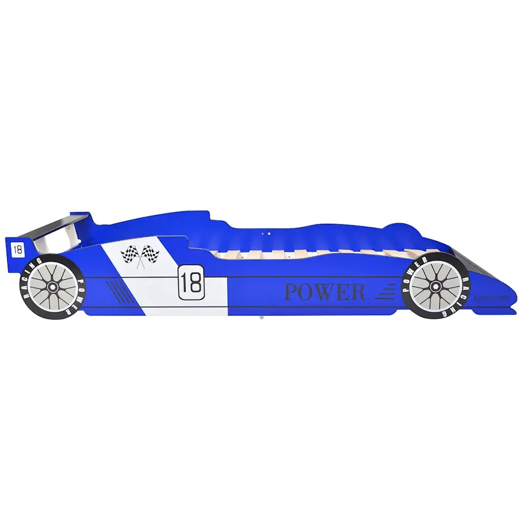 Letto Bambini Auto da Corsa 90x200 cm Blu 244465