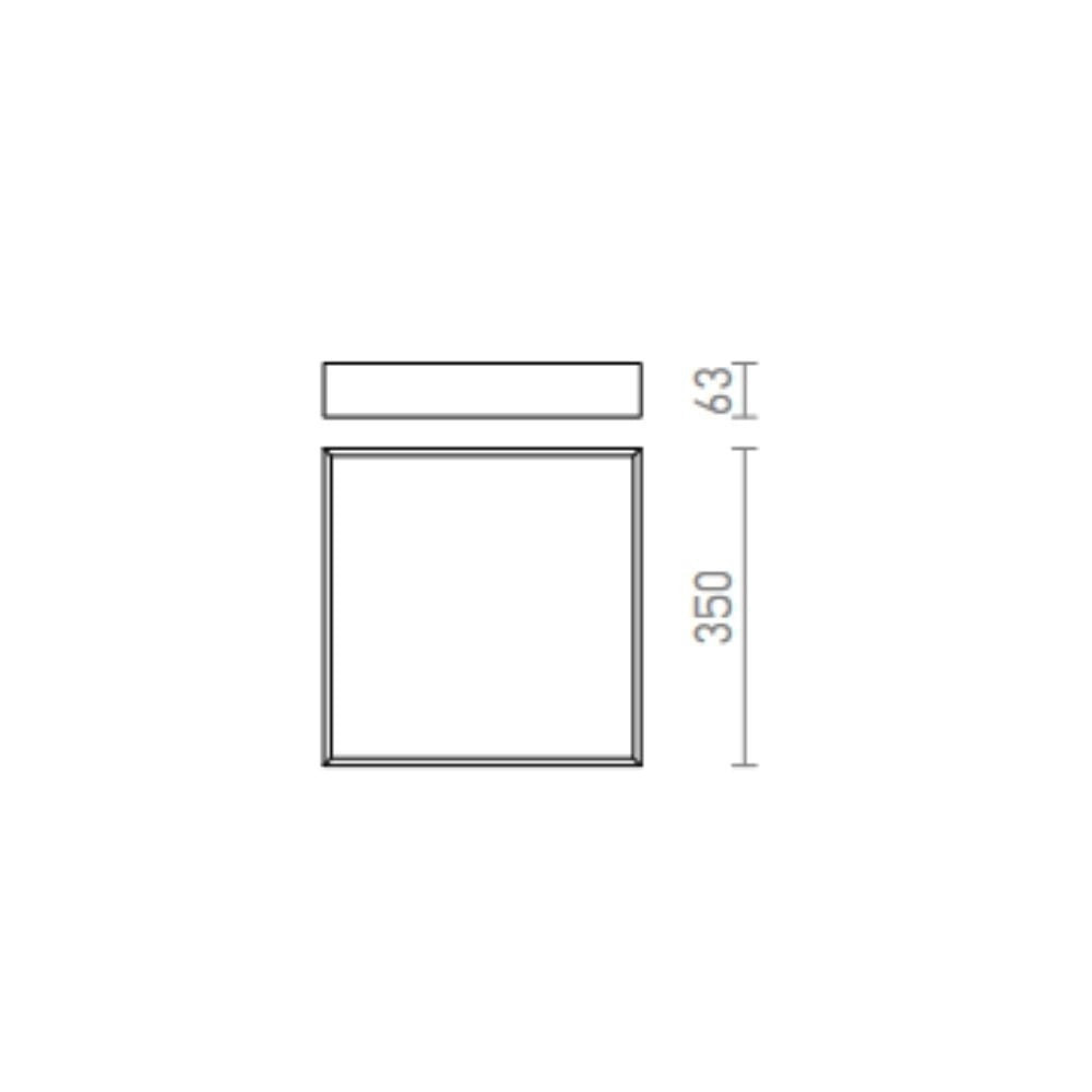 Plafoniera MERANO LED 35 da soffitto  cromo/acrilato opaco 230V LED 24W IP44  3000K