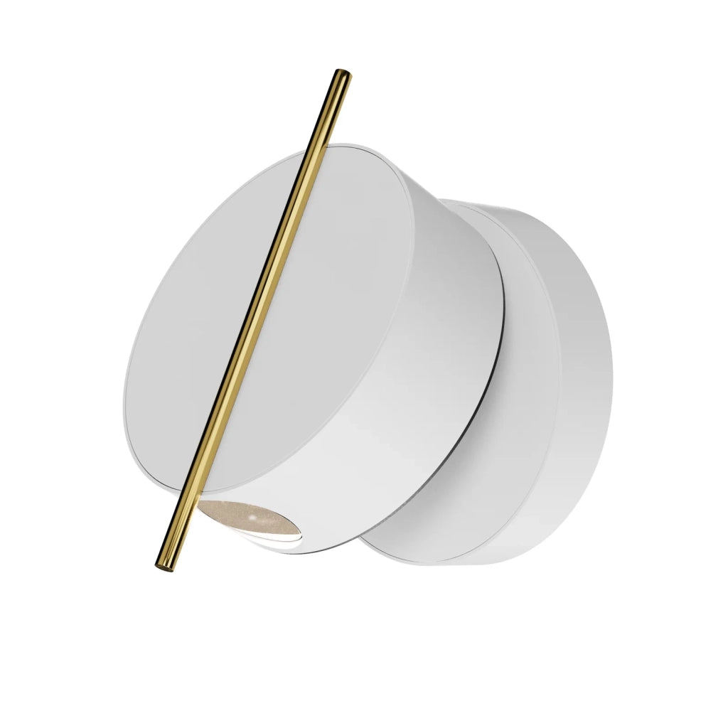 Maytoni applique moderna Nuance 1 luce LED integrato bianco alluminio