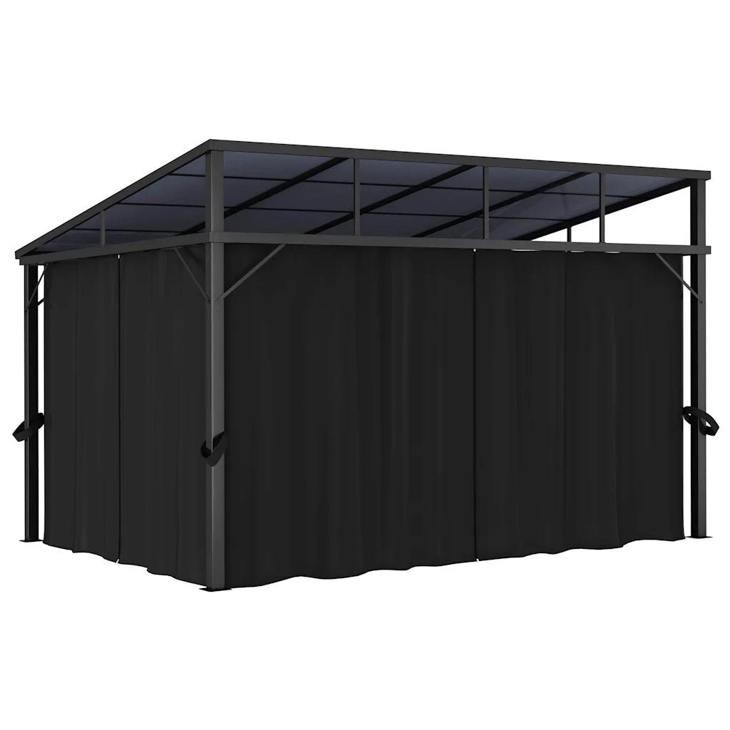 Gazebo con Tenda 405x294x244 cm Antracite 48599