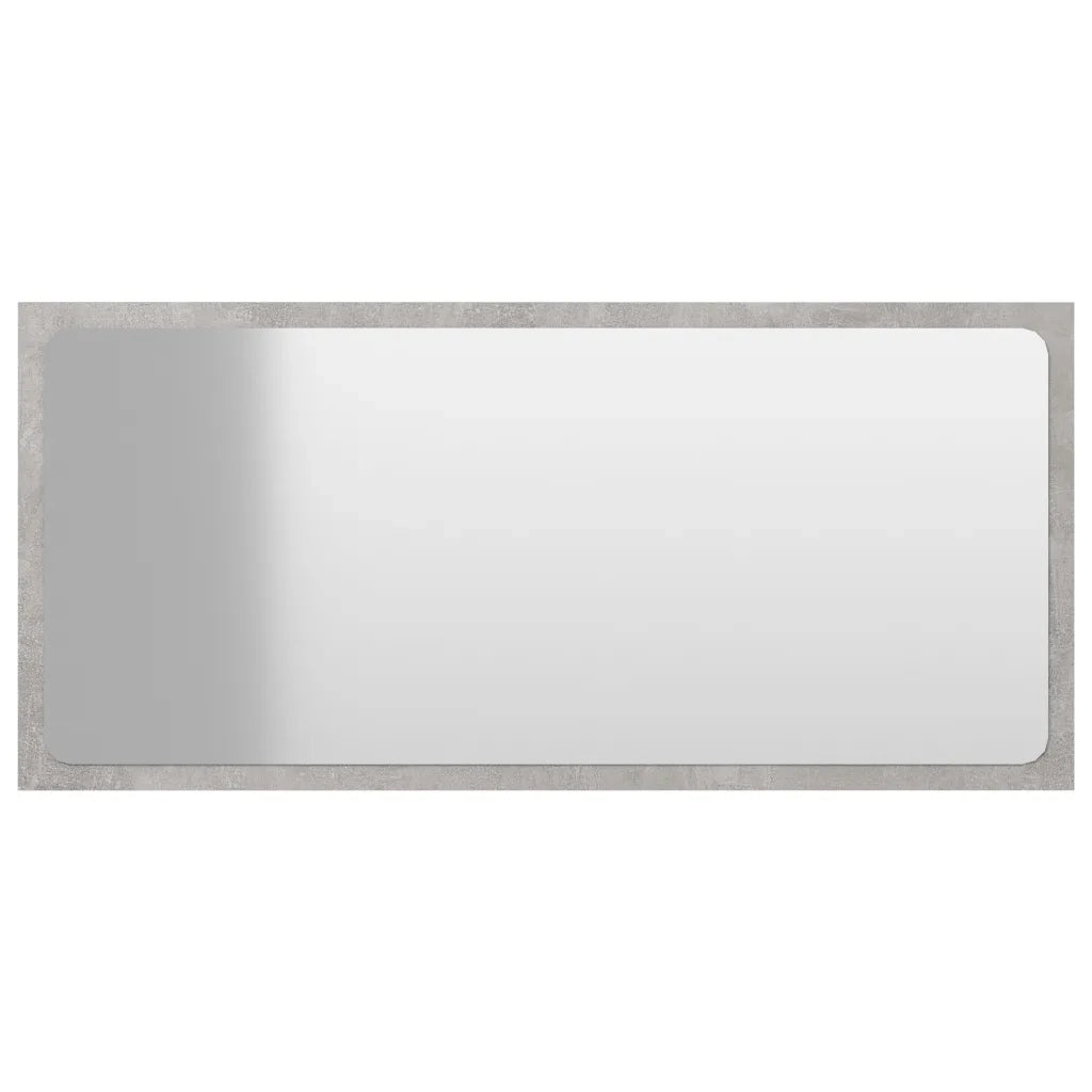 Specchio da Bagno Grigio Cemento 80x1,5x37 cm Legno Multistrato 804618