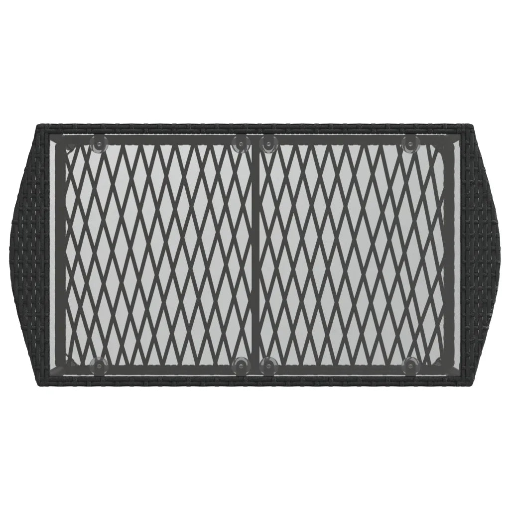 Set Divani da Giardino 4 pz | Set Salotto da Giardino con Cuscini Nero in Polyrattan