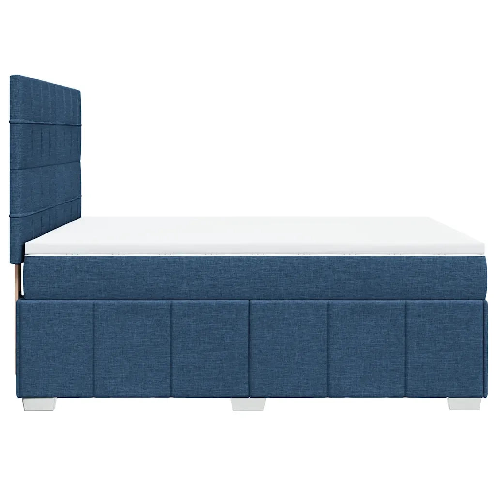 Giroletto a Molle con Materasso Blu 160x200 cm in Tessuto 3291725