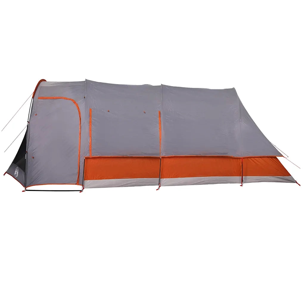 Tenda Familiare a Tunnel per 8 Persone-Tenda da campeggio Grigia Impermeabile 385026