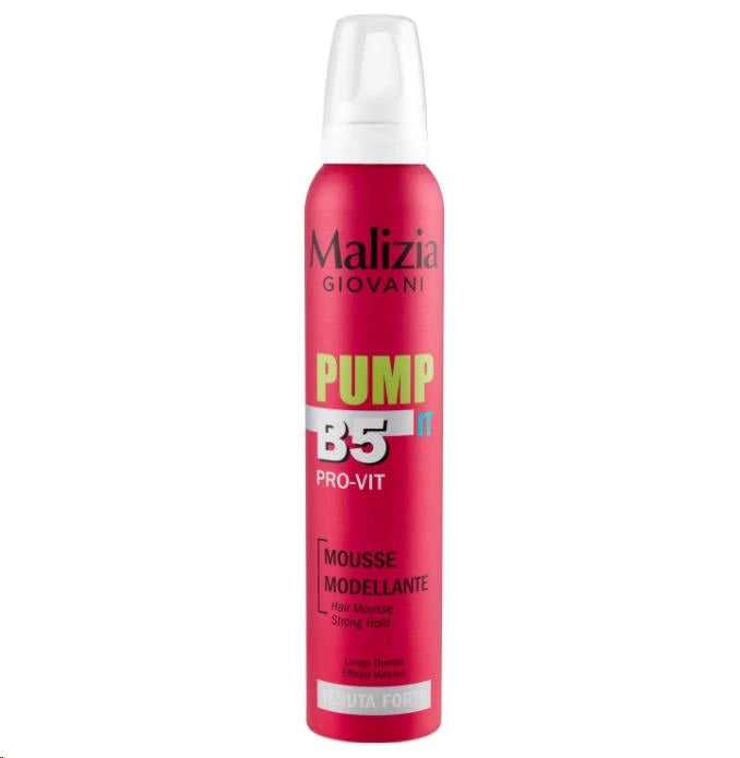 MALIZIA GIOVANI PUMP IT B5 PRO-VIT MOUSSE MODELLANTE TENUTA FORTE 200 ML