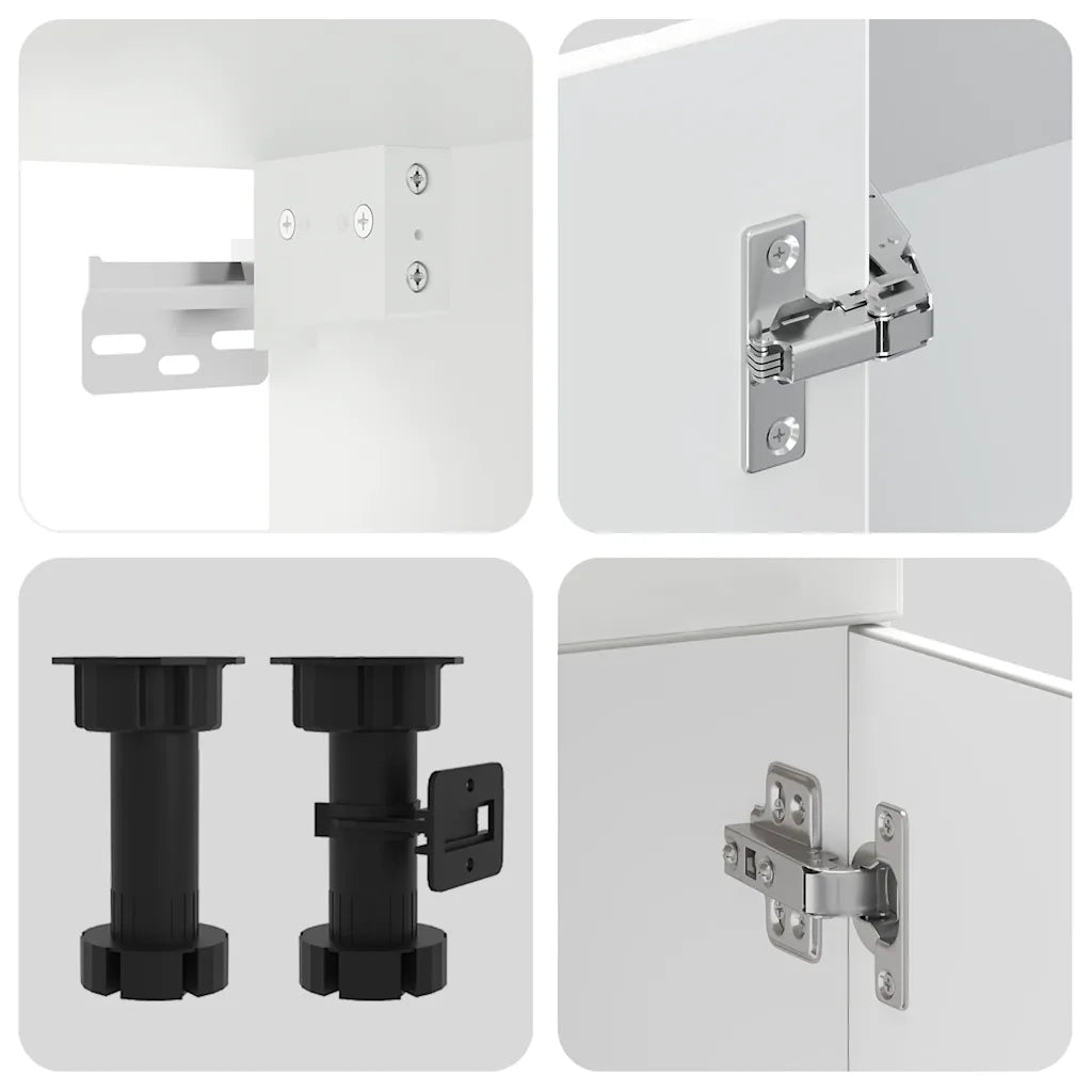 Set Mobili da Cucina 7 pz Kalmar Bianco Legno Multistrato 3314741