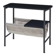 Tavolino con portariviste 60 x 28 x 53 cm nero/grigio 03_0010957