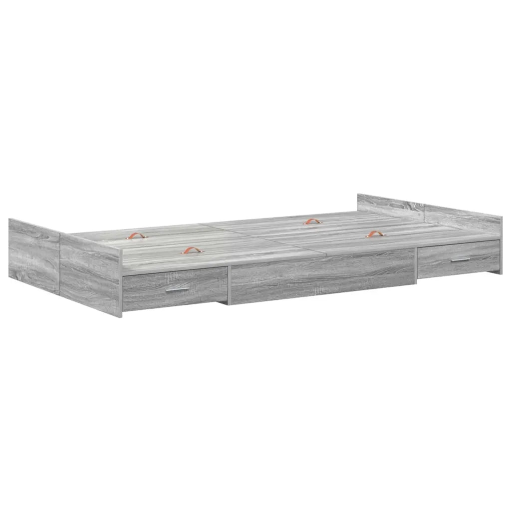 Struttura letto con contenitore Grigio Sonoma 120 x 200 cm 3335306