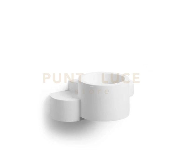 CHIO Applique da parete 1 Luce bianco in gesso, attacco GX53 20x12,58cm