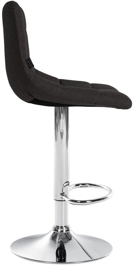 Set di 2 sgabelli da bar Jerry Fabric nero,cromo