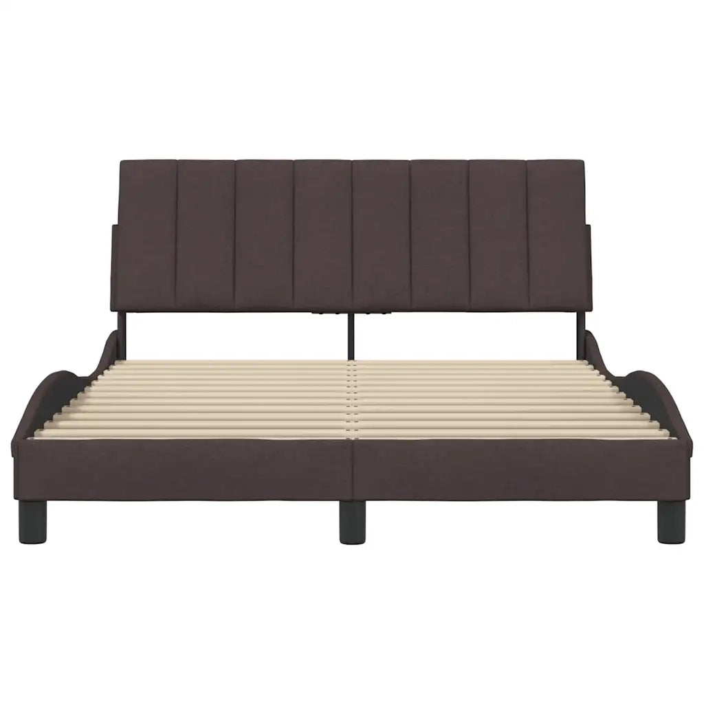 Giroletto senza Materasso Hanko Marrone Scuro 120x200 cm Tessuto 3310380