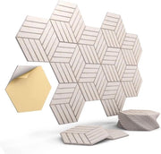 12 Pacchi di Pannelli Acustici a Hexagono Autoadesivi 35 x 30 x 1 cm