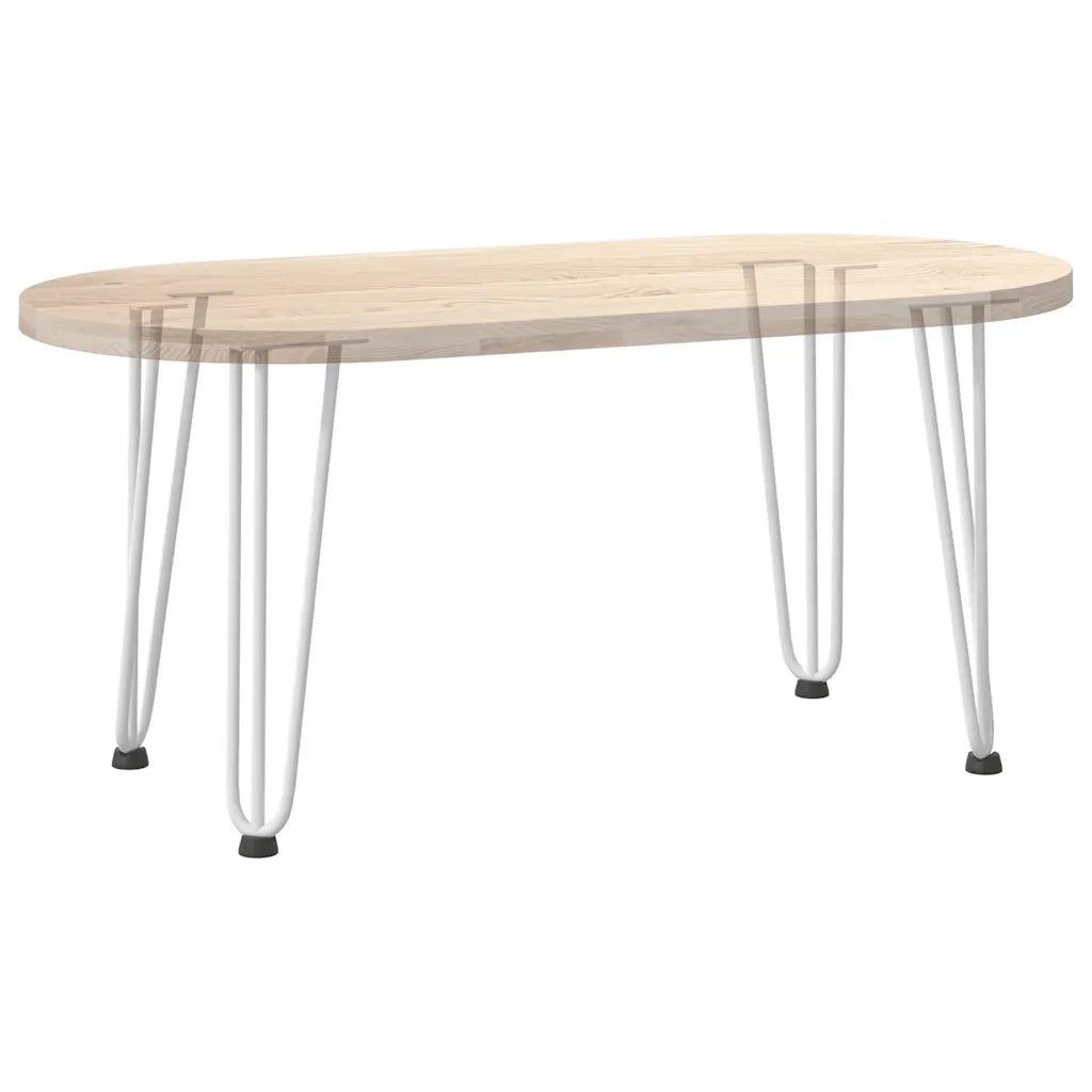 vidaXL Gambe a forcina per tavolino 4 pz bianche 42 cm in acciaio massiccio