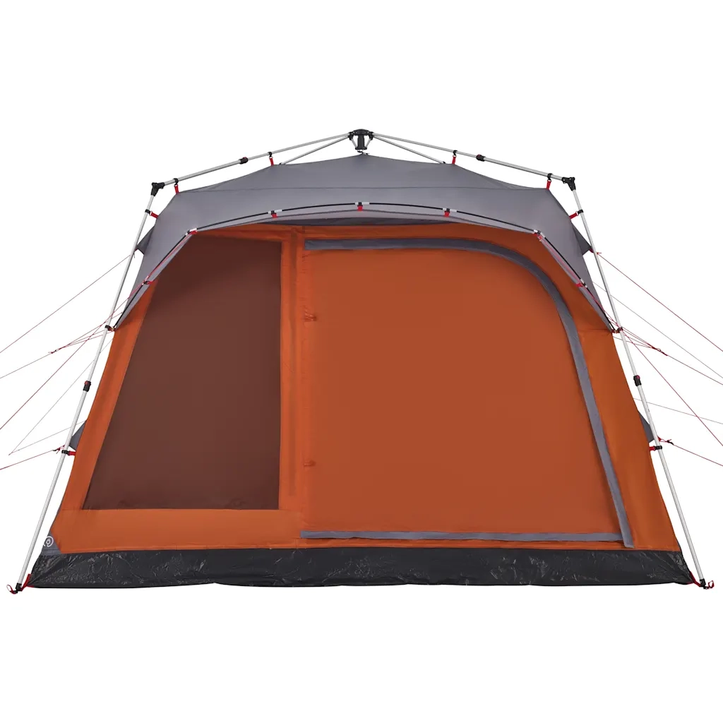Tenda Familiare 7 Persone Grigio e Arancione a Rilascio Rapido 4004218