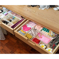 Set 2 Divisori Organizer 130x435mm Componibili per Cassetti in Plastica Verde