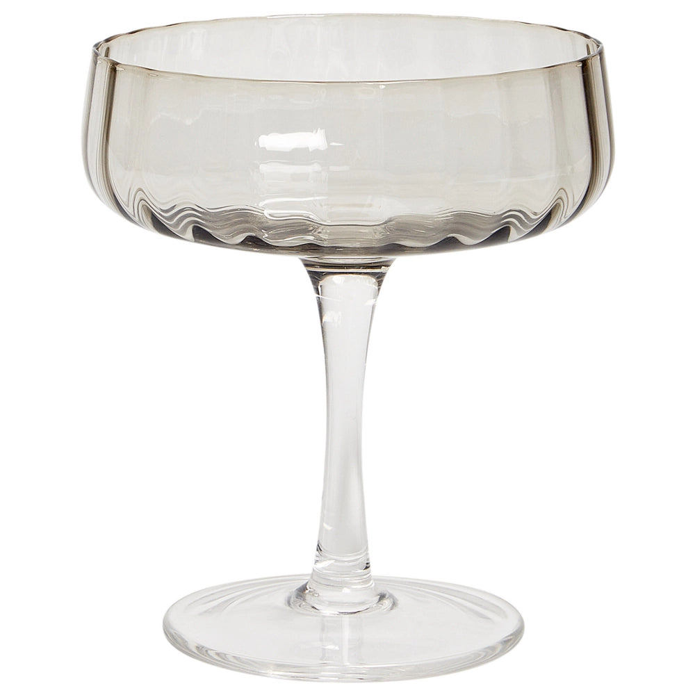 Set di 4 coppe da champagne grigi soffiati a mano da 17 cl aperitivo brindisi