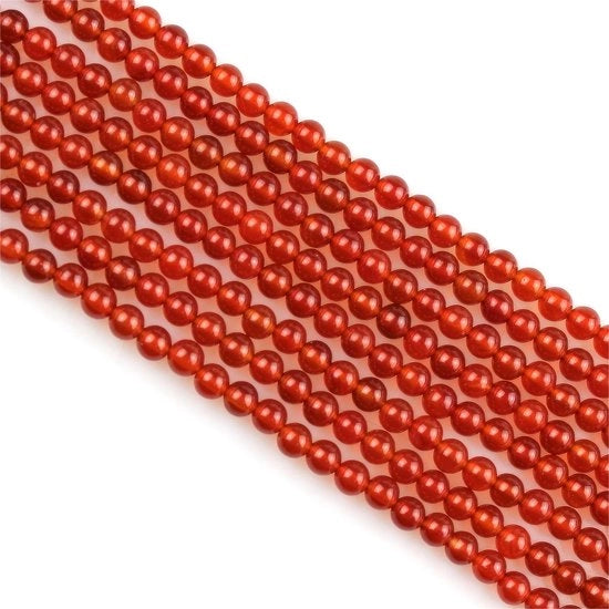 225 pezzi di piccoli sassolini naturali 3 mm corallo rosso rotondi lisci singoli per la creazione di gioielli, bracciali, orecchini, collane e accessori.