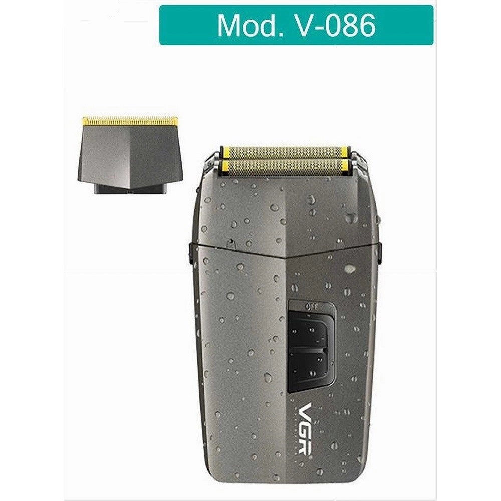 Trade Shop - Rasoio 2in1 Tagliacapelli A Batteria Ricaricabile Senza Fili Per Barba Usb V-086 -