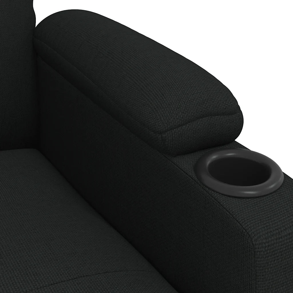 Poltrona | Sedia Relax Reclinabile in Tessuto Nero