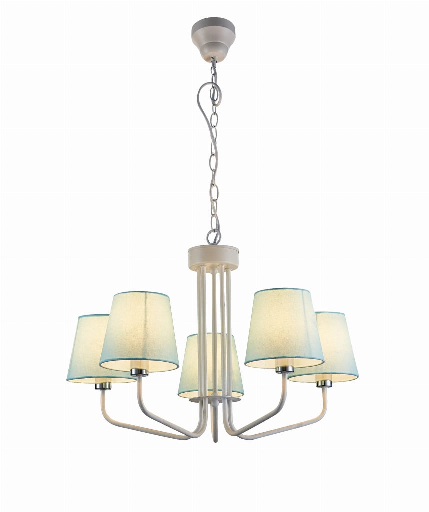 Candellux YORK lampadario a sospensione 5xE14 Ø72 crema