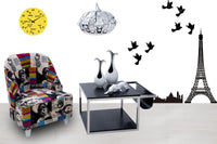 Sticker da Muro Eiffel 80x80 cm Plastica