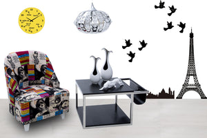 Sticker da Muro Eiffel 80x80 cm Plastica