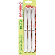 COLTELLO BISTECCA DINAMIK KAIMANO - MANICO PLT BIANCO/INOX CM 11,5 CF=PZ 6- 1 confezioni