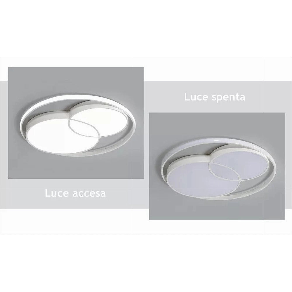Trade Shop - Plafoniera Led 36 W Cerchio Bianco Moderno Da Soffitto Tonda Luce Naturale 71431 -