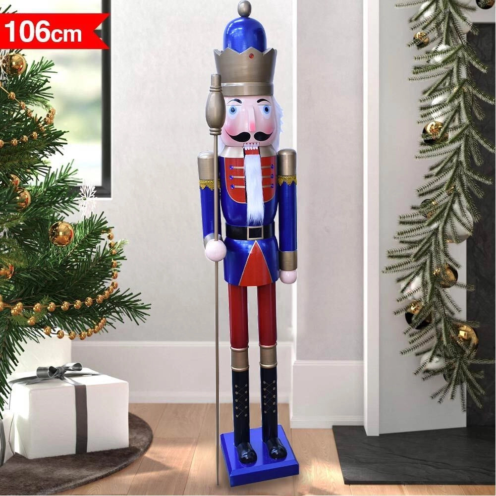 Soldato Schiaccianoci di Natale in Legno Altezza 106 cm Decorazioni Natalizie