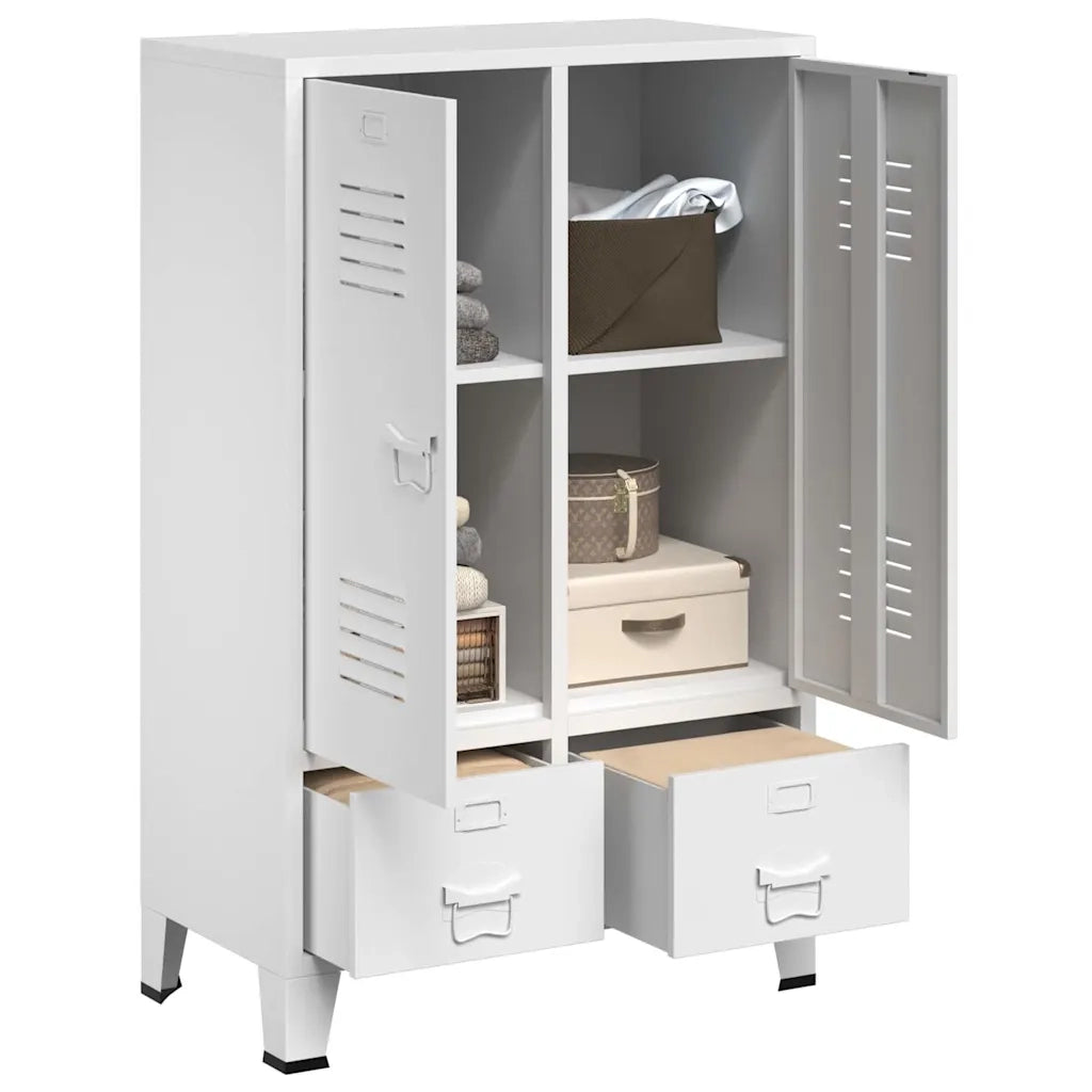 Armadio Industriale Bianco 67x35x107 cm in Acciaio CFW3116011