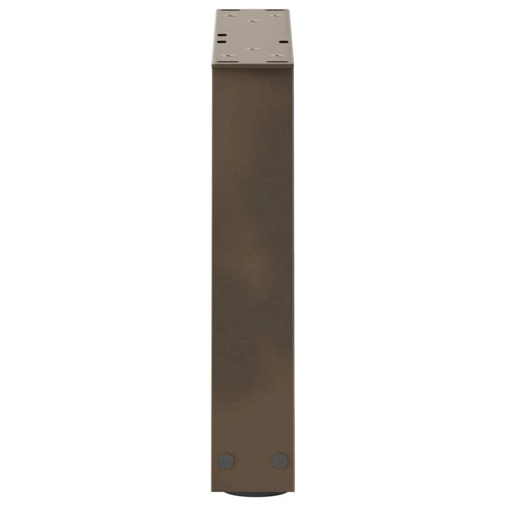 Set di 2 gambe regolabili per tavolino da caffè a forma di V 40 x 31 cm design moderno acciaio naturale 02_0056823