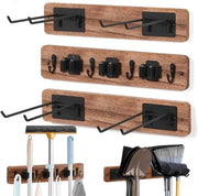 Supporto per giardinaggio - set a 3 pezzi comprensivo di 4 ganci per garage - per spazzola, vanga e altro
