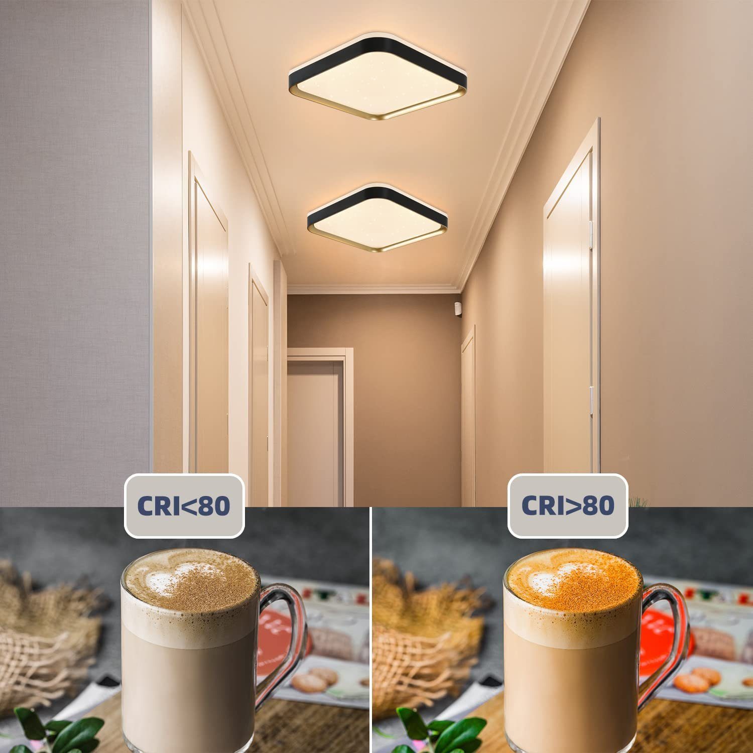 ZMH Lampada da soffitto plafoniera LED dimmerabile 30 cm telecomando moderna per soggiorno corridoio