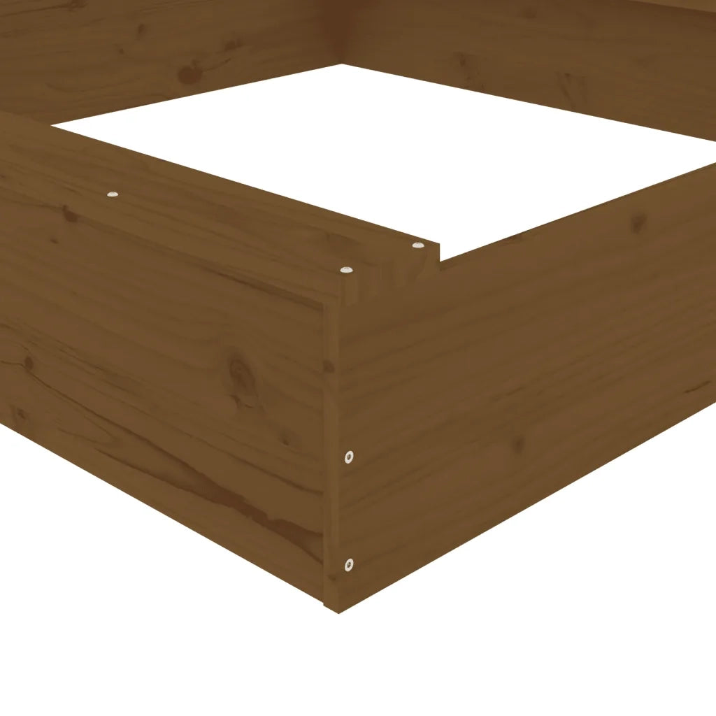 Sabbiera con Sedute Ambra Quadrata in Legno Massello di Pino 825033