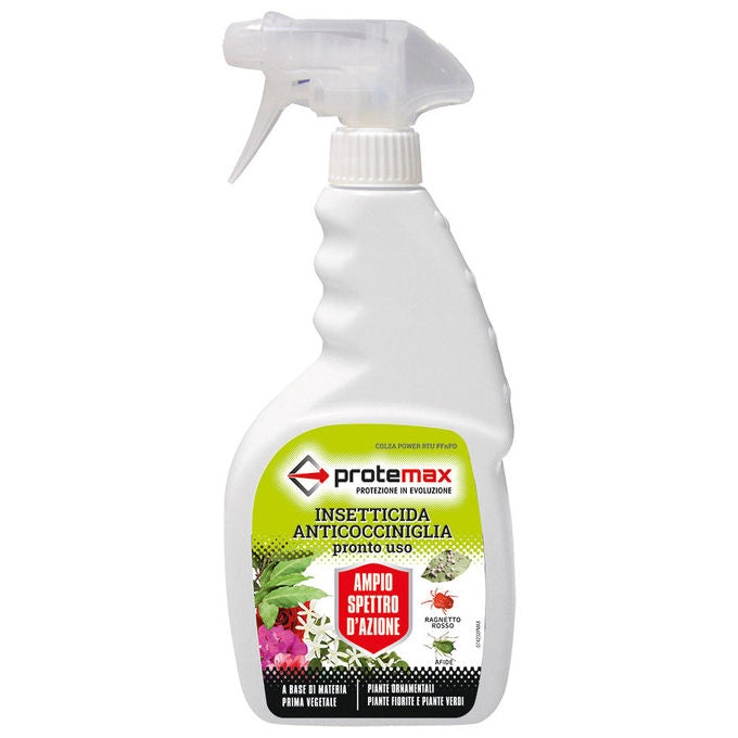 Protemax insetticida anticocciniglia, olio di colza, pronto all'uso, trigger 500 ml, afidi acari mosche bianche, biologico