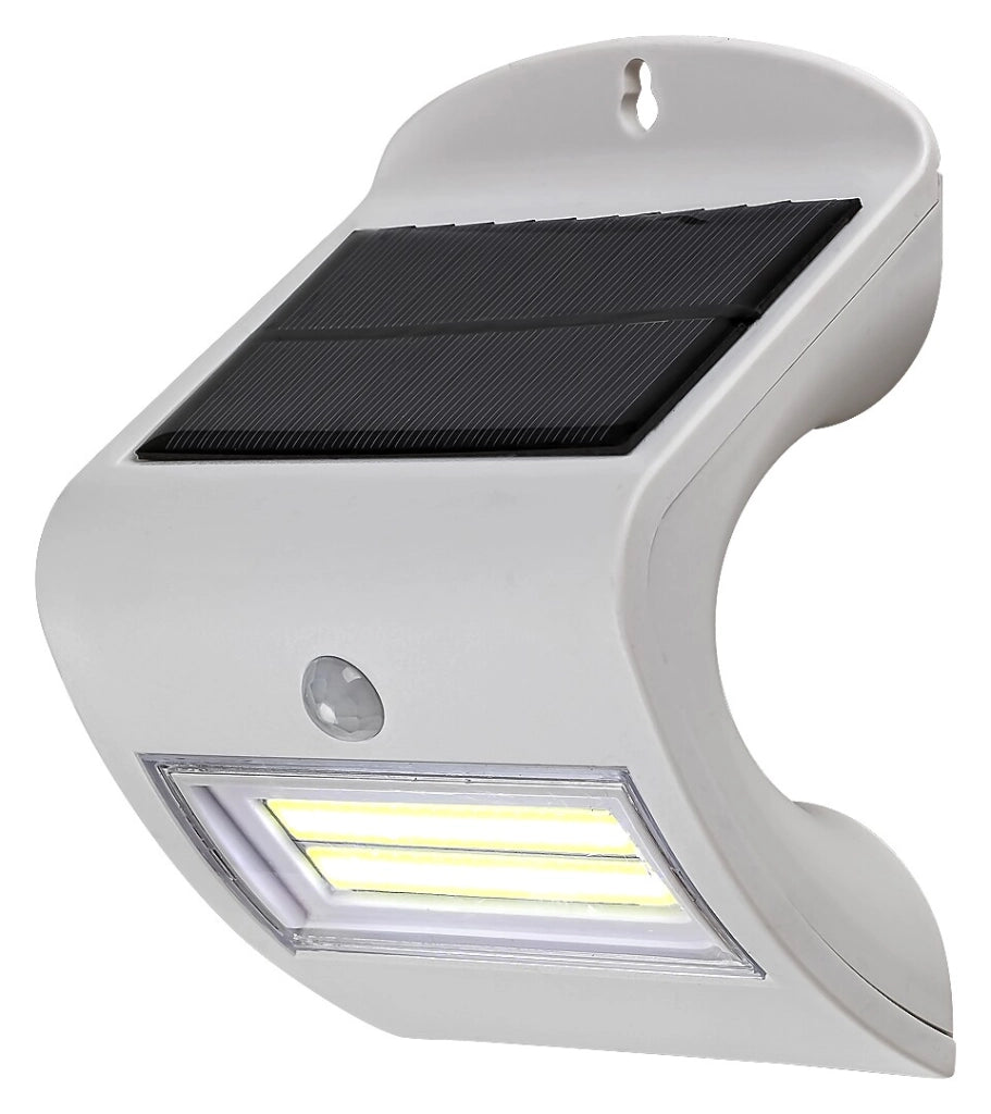 Applique solare LED 2W con sensore Opava bianca Rabalux