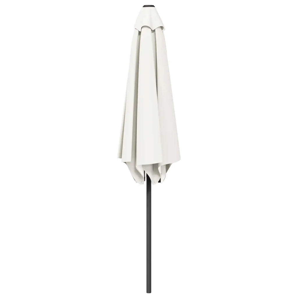 Ombrello da giardino 230 x 230 cm Poliestere Rettangolare Crema 42036177
