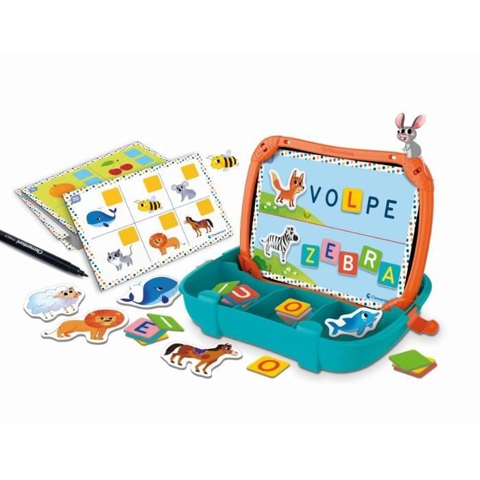 Clementoni - Custodia magnetica con lettere e animali - Dai 3 anni