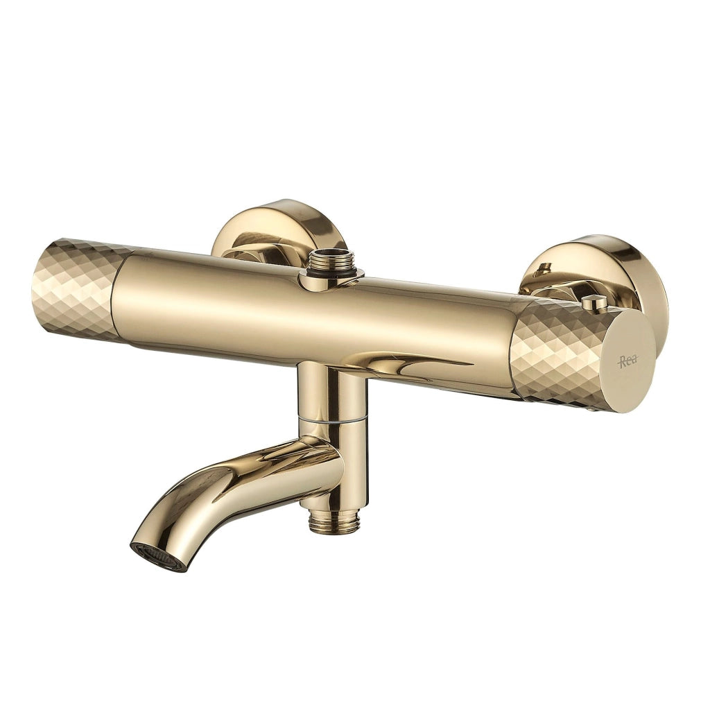 Set Doccia Da Incasso Con Termostatato Lungo Diamond Gold