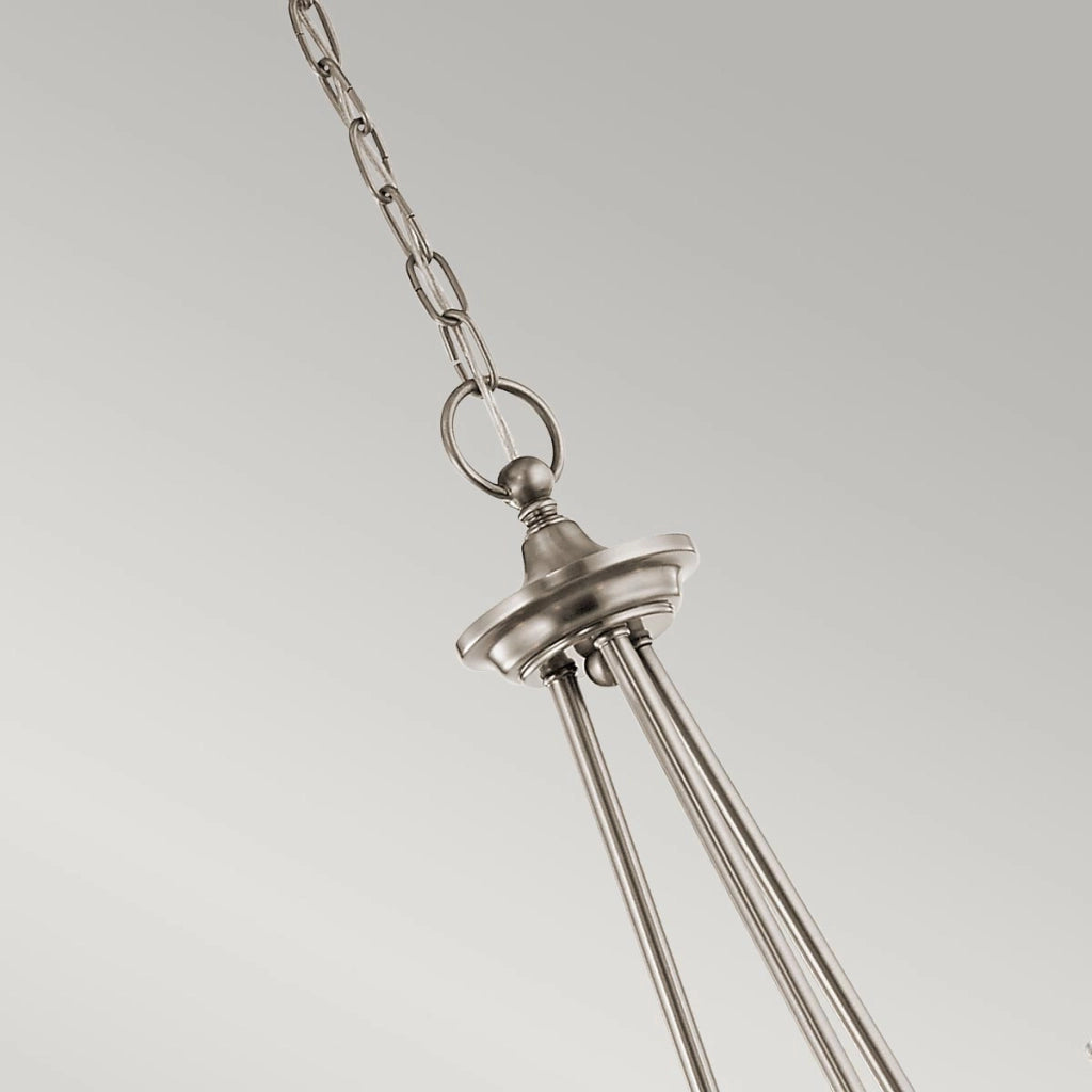 Lampadario classico Waverly vetro pewter 5xE27 Kichler