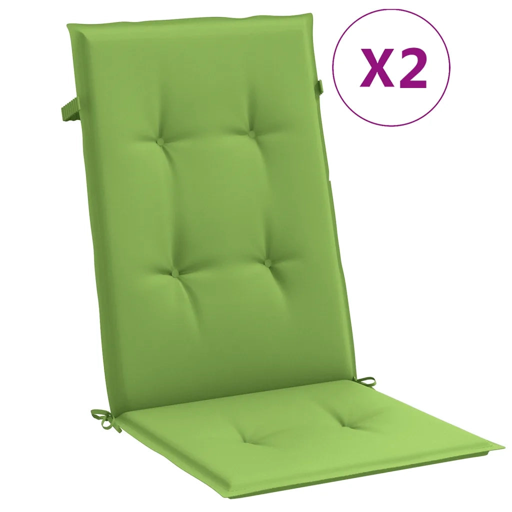vidaXL Cuscini Sedia Schiena Alta 2 VerdeMélange 120x50x4 Tessuto