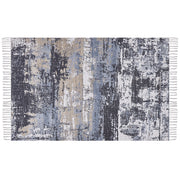 Tappeto in poliestere Multicolore motivo astratto in cotone fatto a mano fiocchi 140 x 200 cm anticato fatto a mano con nappe
