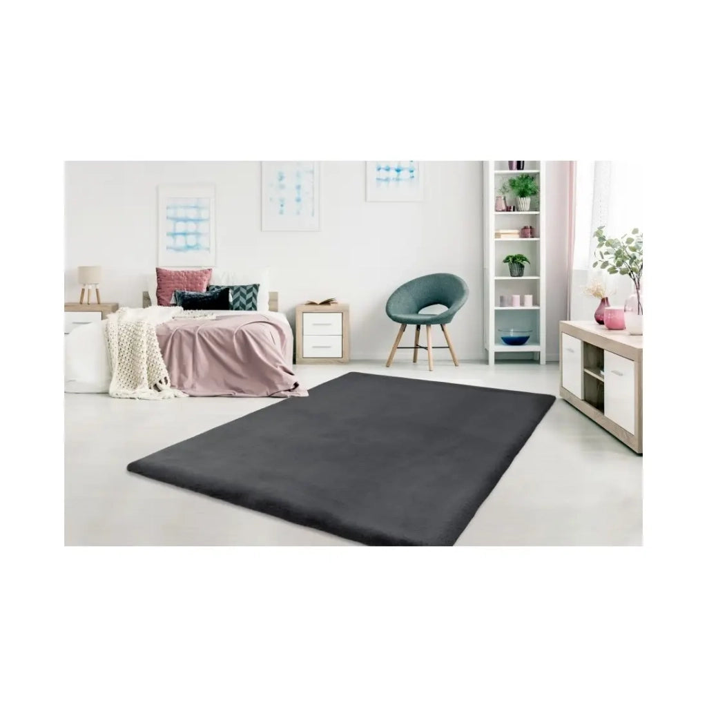 Tappeto 150x80cm, design H008N colore grafite - Comfort ed eleganza per il tuo interno