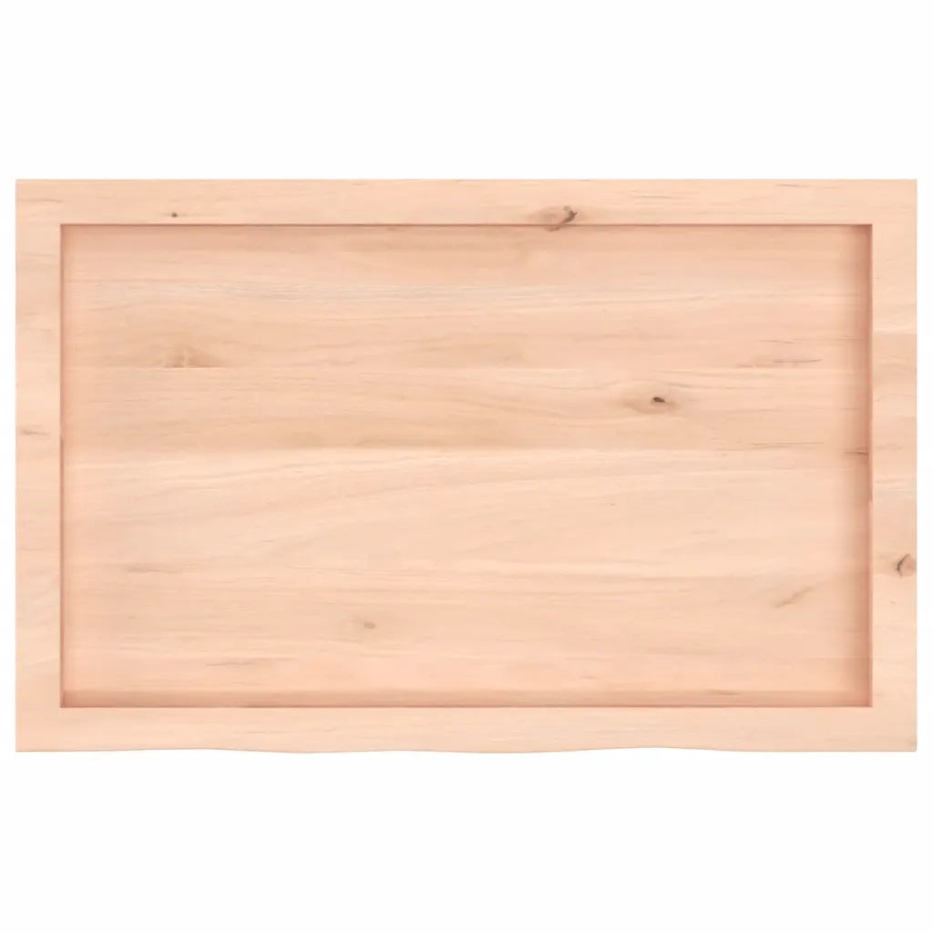 Ripiano a Parete 80x50x(2-6) cm Massello Rovere Non Trattato 363550