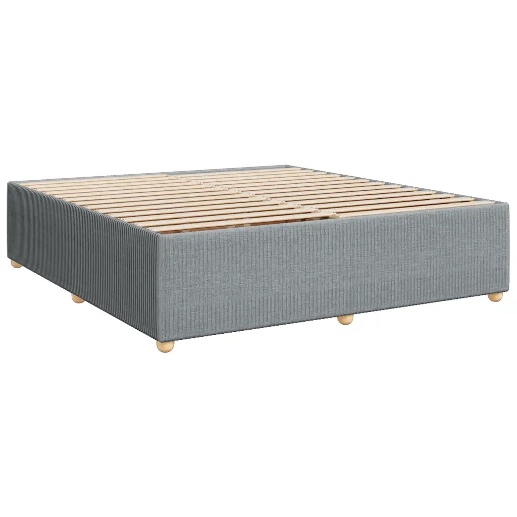 Giroletto senza Materasso Grigio Chiaro 200x200 cm Tessuto