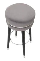 Sgabello Bar Paris Grigio/Silver Cm Ø 35X74