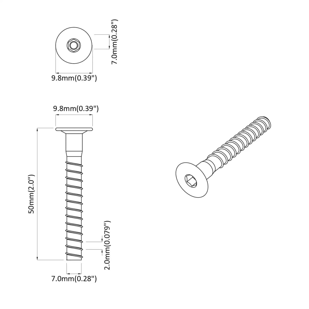Viti confermat 2500 pz Argento Metallo CFW3920688