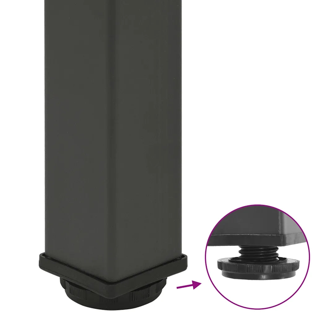 vidaXL Gambe per tavolo da bar 4 pz Antracite 110-112 cm Acciaio
