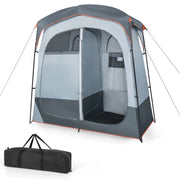 Tenda da doccia a 2 stanze con parapioggia rimovibile borsa per il trasporto, Tenda grande per la privacy Grigio-Tende