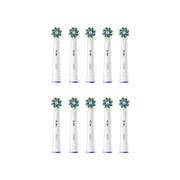 Oral-B EB50RX-10 Pro Cross Action Testine di Ricambio per Spazzolino Elettrico 10 Pezzi Tecnologia CrossAction Angolata 16° Testa Rotonda Colore Bianco